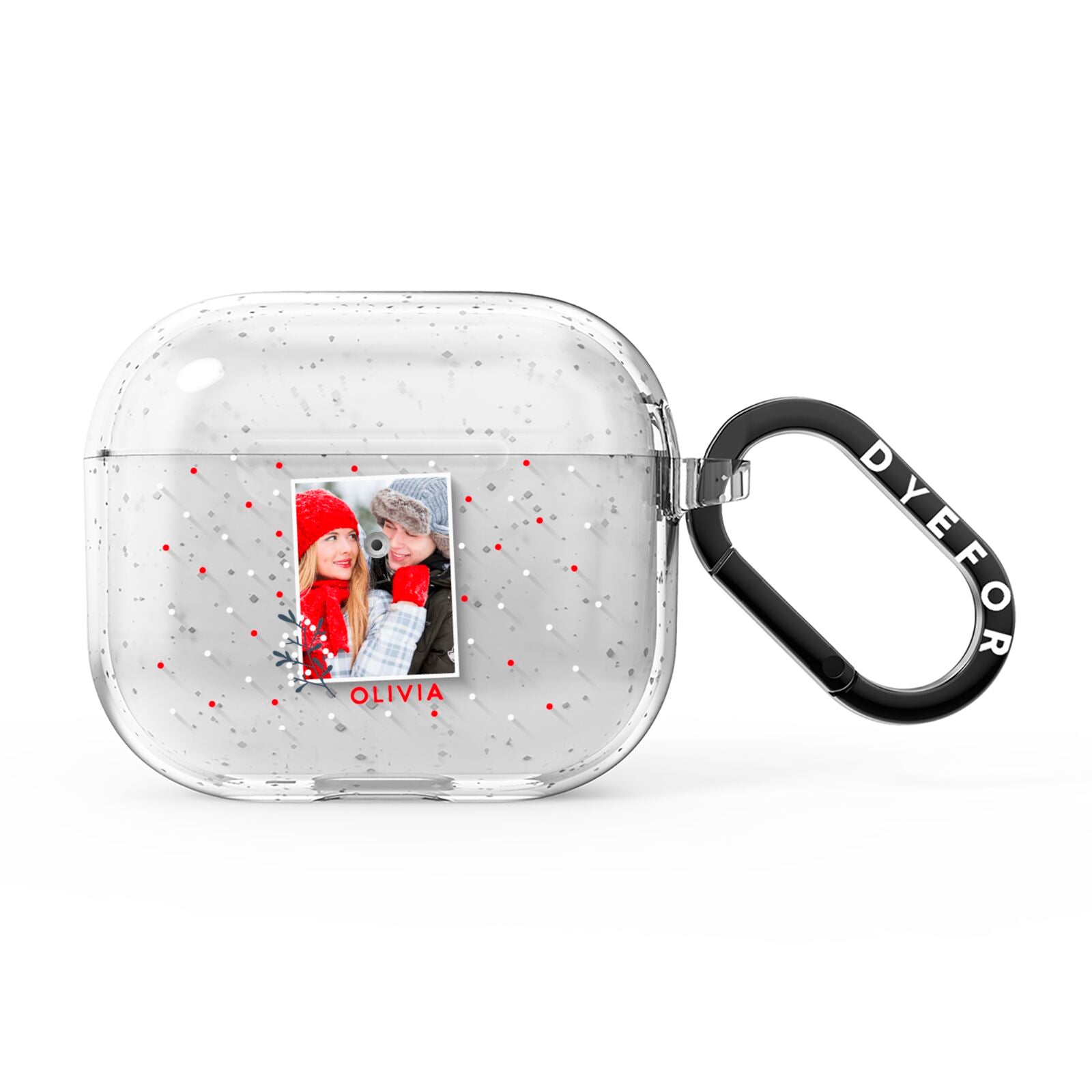 Christmas Personalised Photo AirPods Glitter Case 3rd Gen