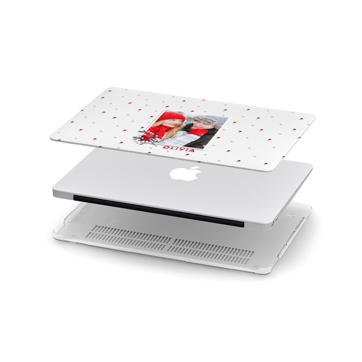 Christmas Personalised Photo Apple MacBook Case in Detail