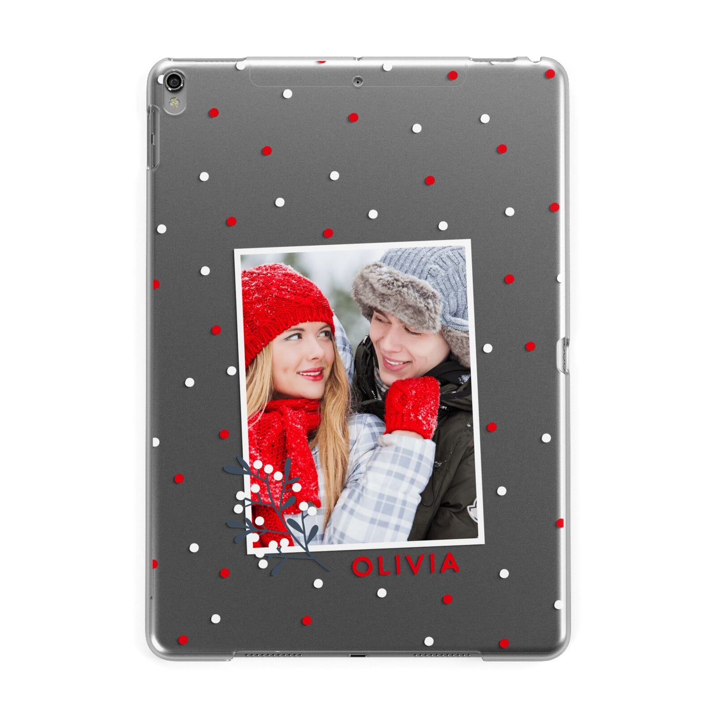 Christmas Personalised Photo Apple iPad Grey Case