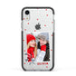 Christmas Personalised Photo Apple iPhone XR Impact Case Black Edge on Silver Phone