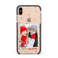 Christmas Personalised Photo Apple iPhone Xs Max Impact Case Black Edge on Gold Phone