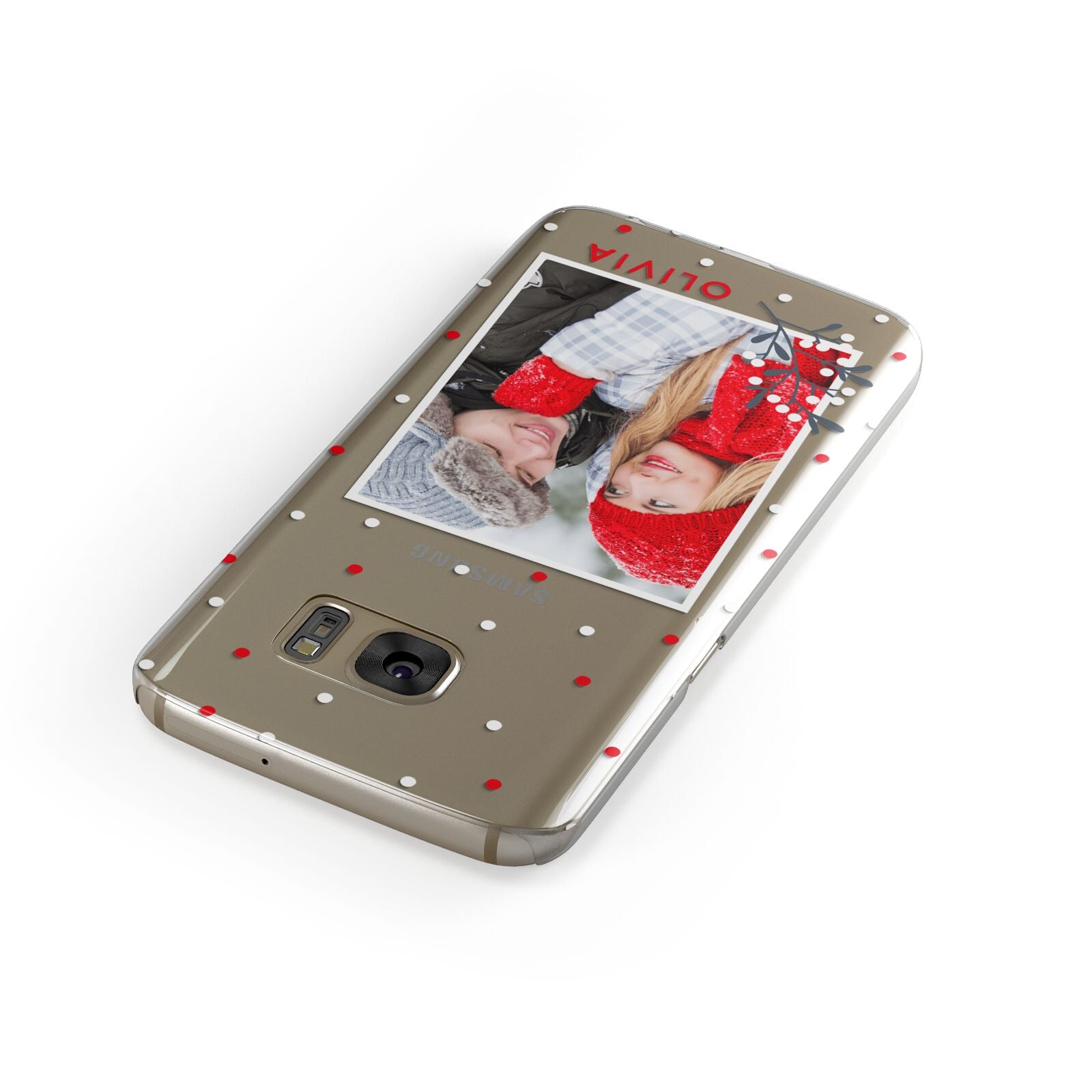 Christmas Personalised Photo Samsung Galaxy Case Front Close Up