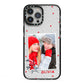 Christmas Personalised Photo iPhone 13 Pro Max Black Impact Case on Silver phone