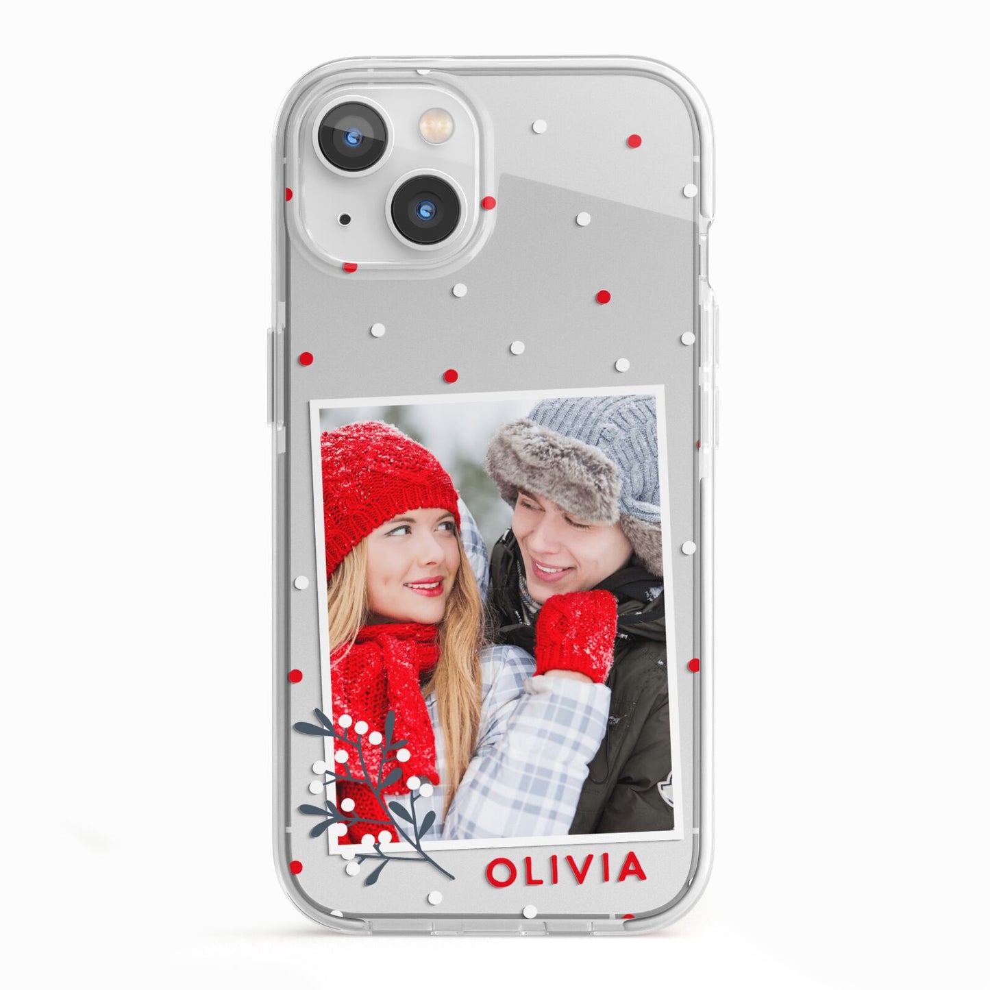 Christmas Personalised Photo iPhone 13 TPU Impact Case with White Edges