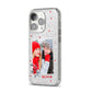 Christmas Personalised Photo iPhone 14 Pro Glitter Tough Case Silver Angled Image
