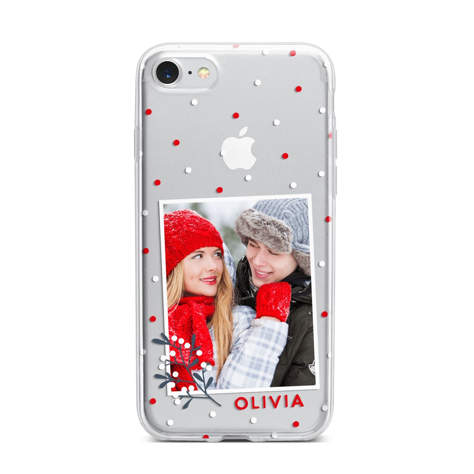 Christmas Personalised Photo iPhone 7 Bumper Case on Silver iPhone