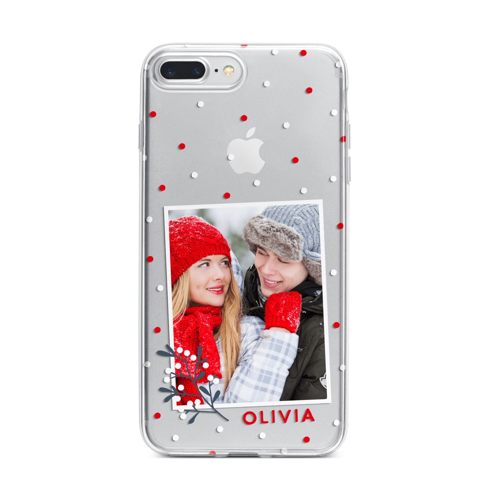 Christmas Personalised Photo iPhone 7 Plus Bumper Case on Silver iPhone