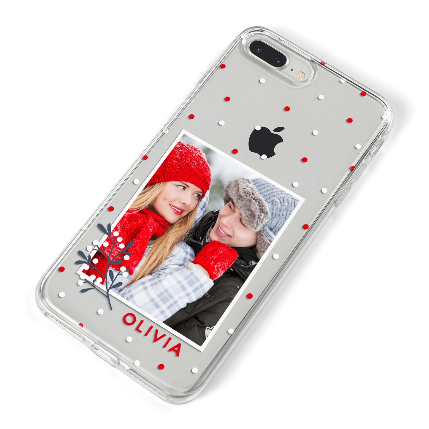Christmas Personalised Photo iPhone 8 Plus Bumper Case on Silver iPhone Alternative Image