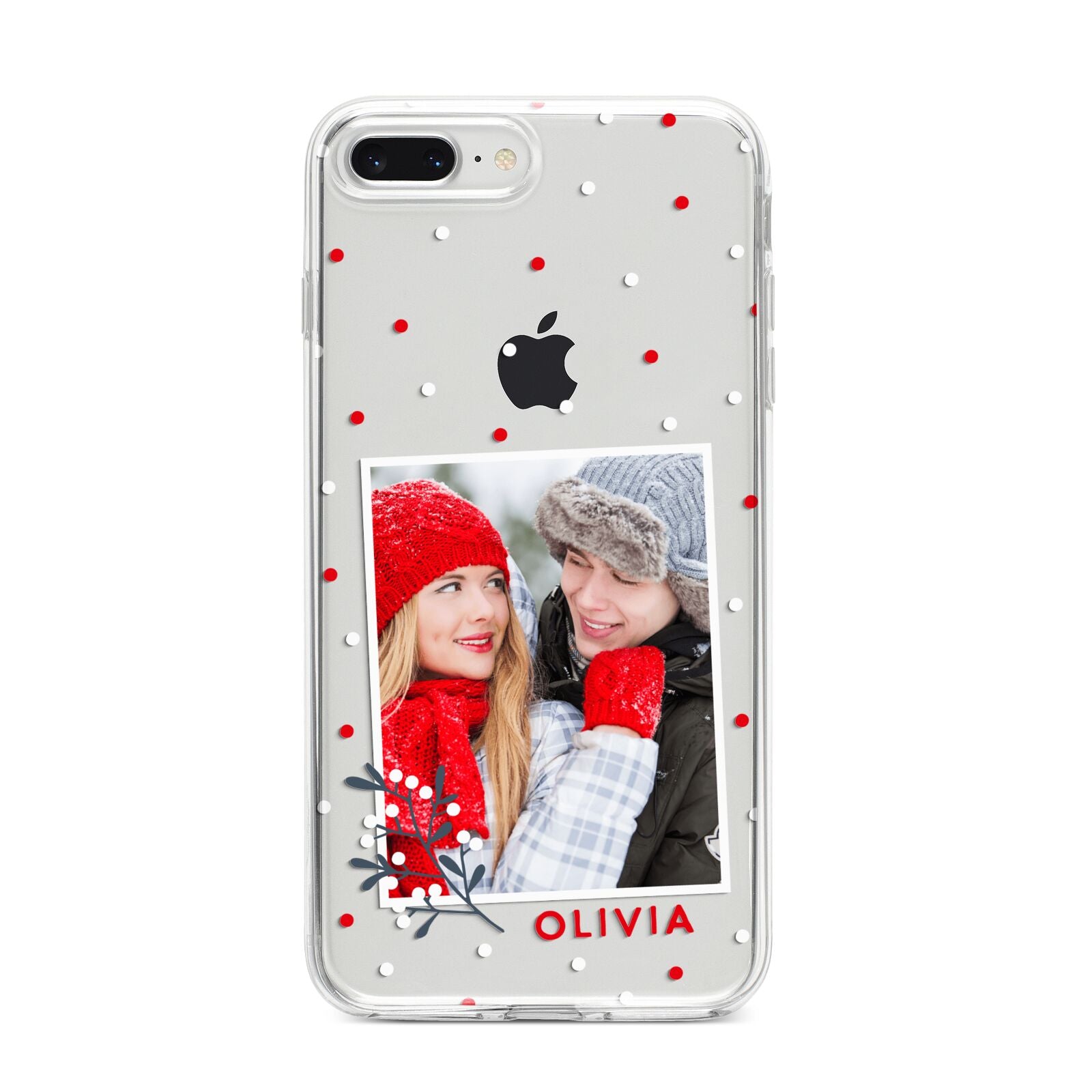 Christmas Personalised Photo iPhone 8 Plus Bumper Case on Silver iPhone