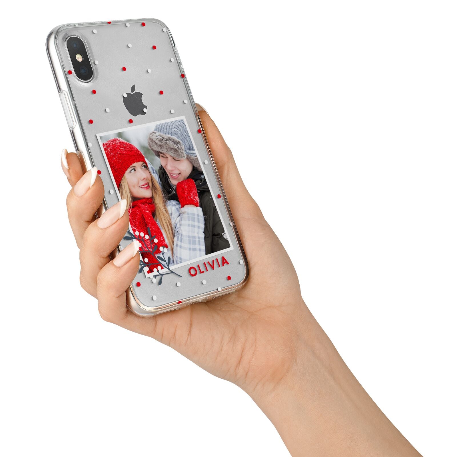 Christmas Personalised Photo iPhone X Bumper Case on Silver iPhone Alternative Image 2