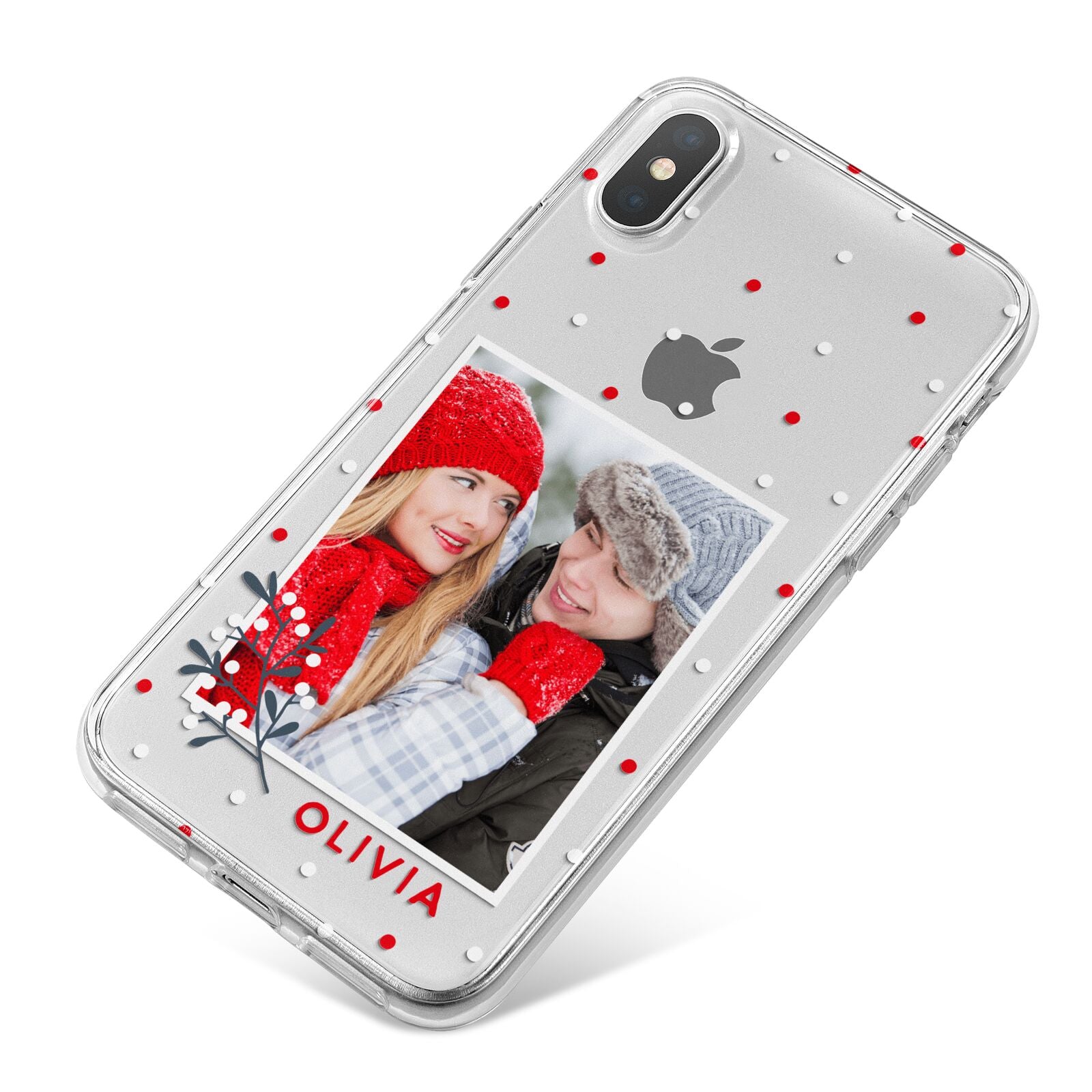 Christmas Personalised Photo iPhone X Bumper Case on Silver iPhone