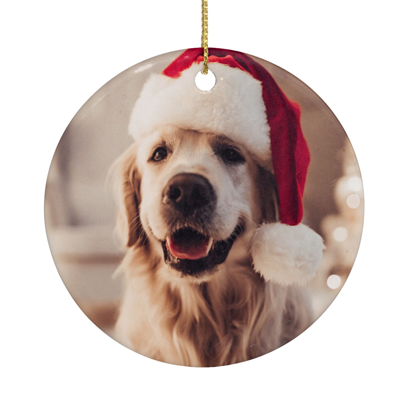 Christmas Photo Upload Circle Decoration Back Image