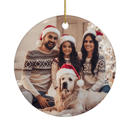 Christmas Photo Upload Circle Decoration