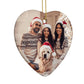 Christmas Photo Upload Heart Decoration Side Angle