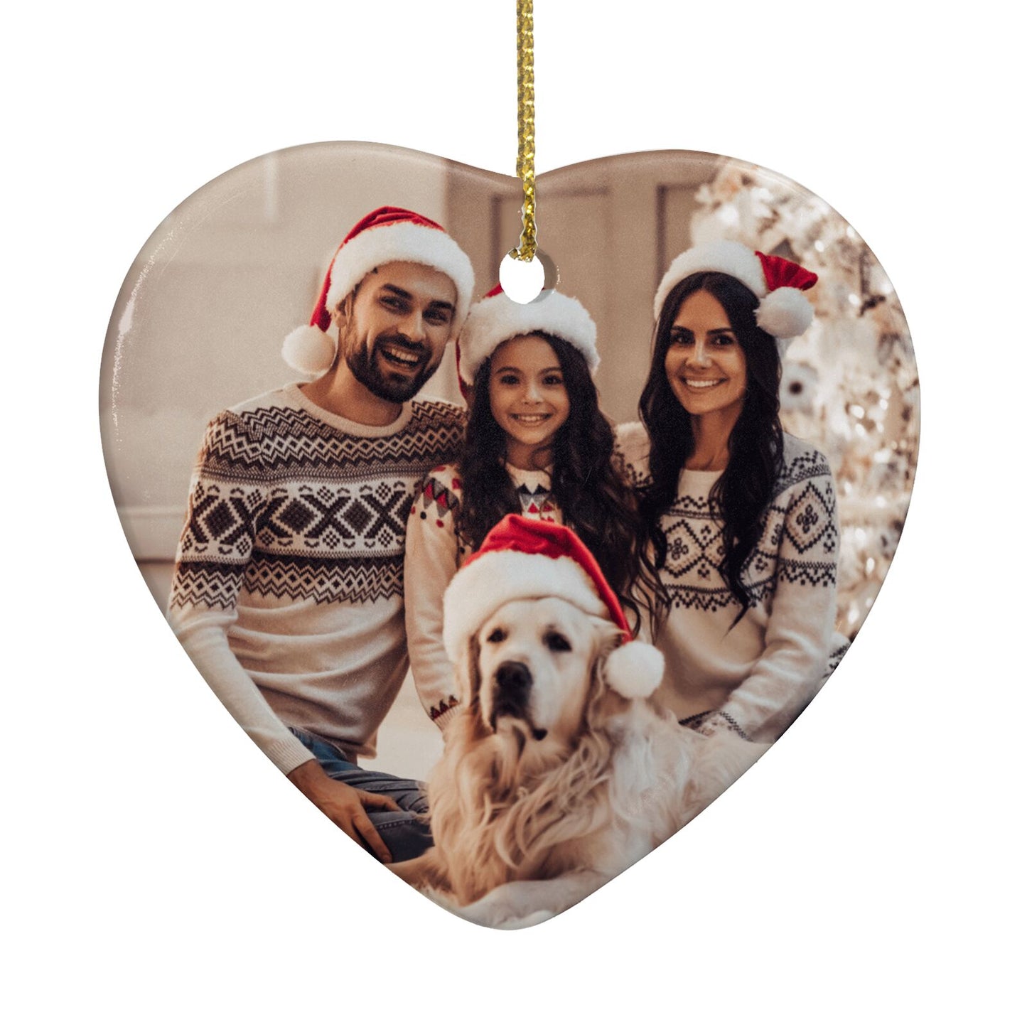 Christmas Photo Upload Heart Decoration