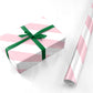 Christmas Pink Candy Stripe Personalised Wrapping Paper