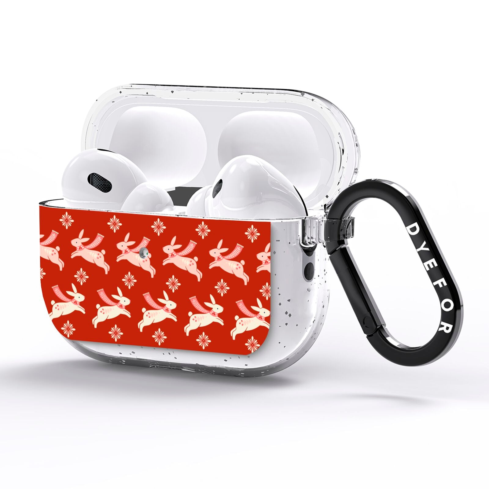 Christmas Rabbit AirPods Pro Glitter Case Side Image