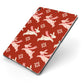 Christmas Rabbit Apple iPad Case on Grey iPad Side View