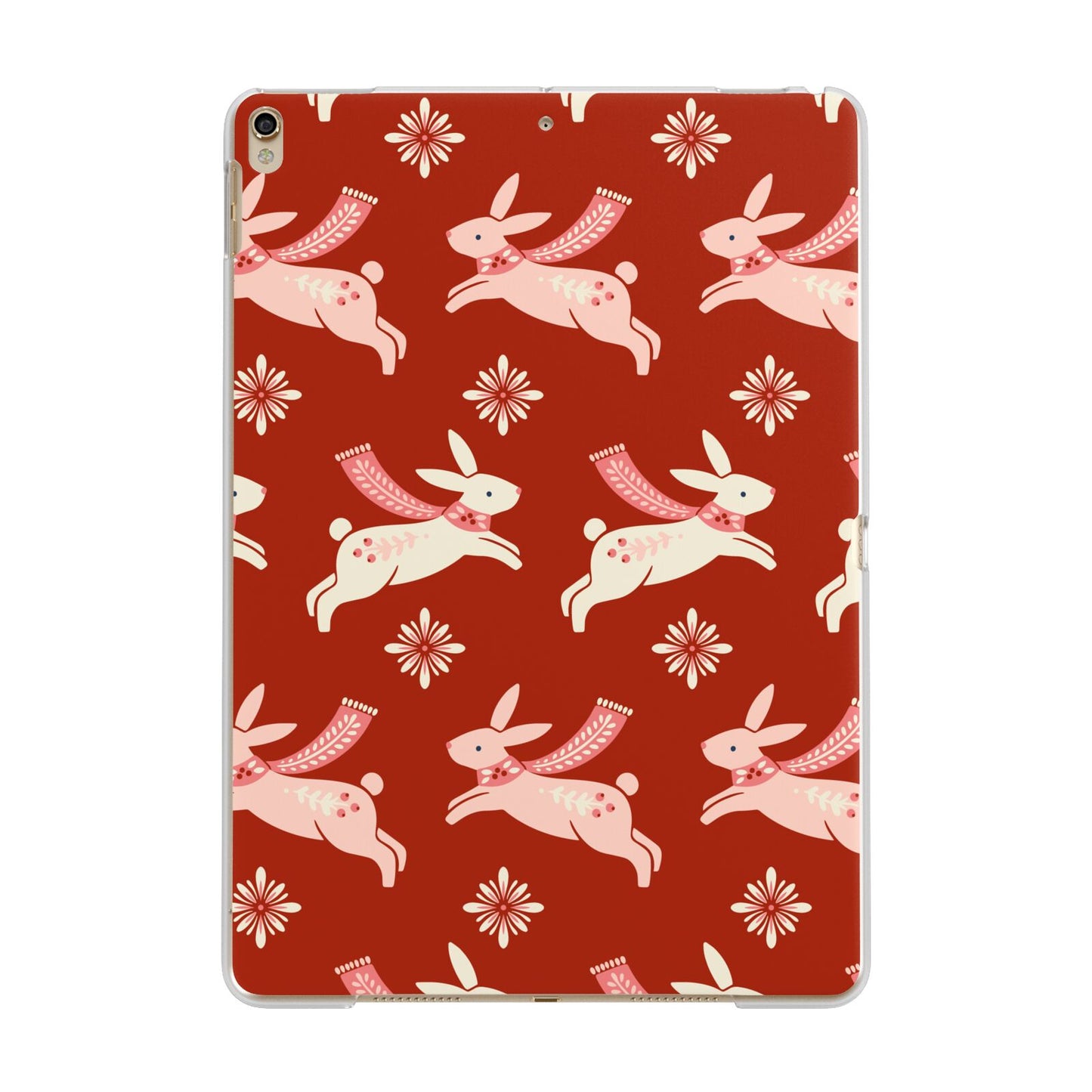 Christmas Rabbit Apple iPad Gold Case