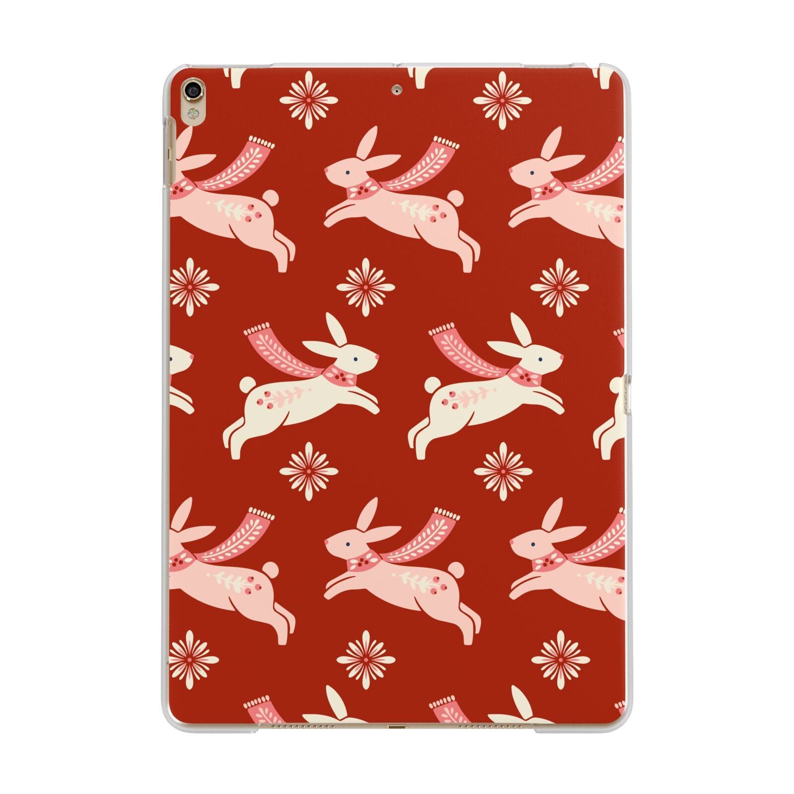 Christmas Rabbit Apple iPad Gold Case