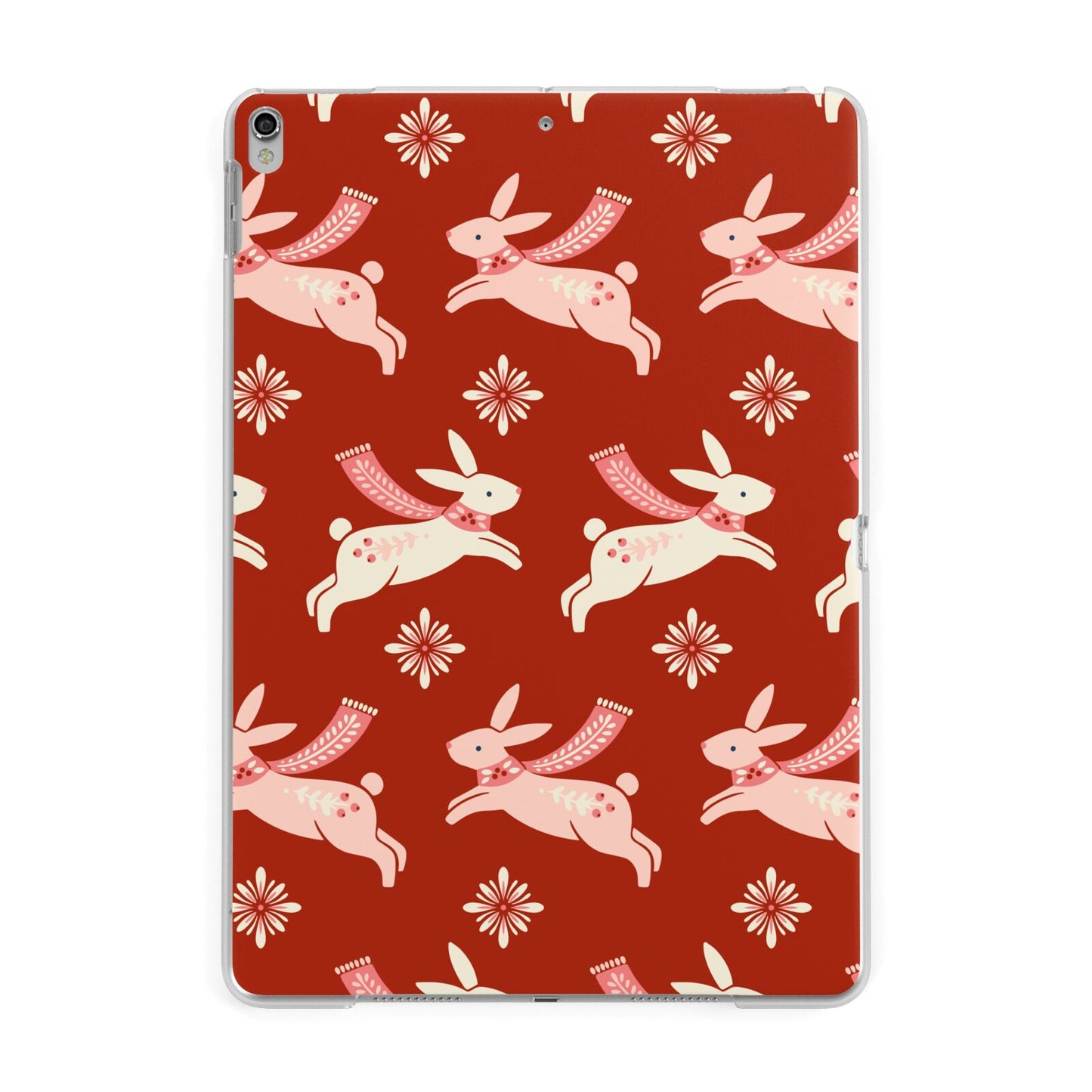 Christmas Rabbit Apple iPad Silver Case