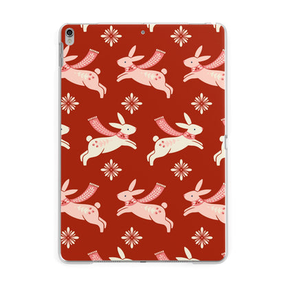 Christmas Rabbit Apple iPad Silver Case