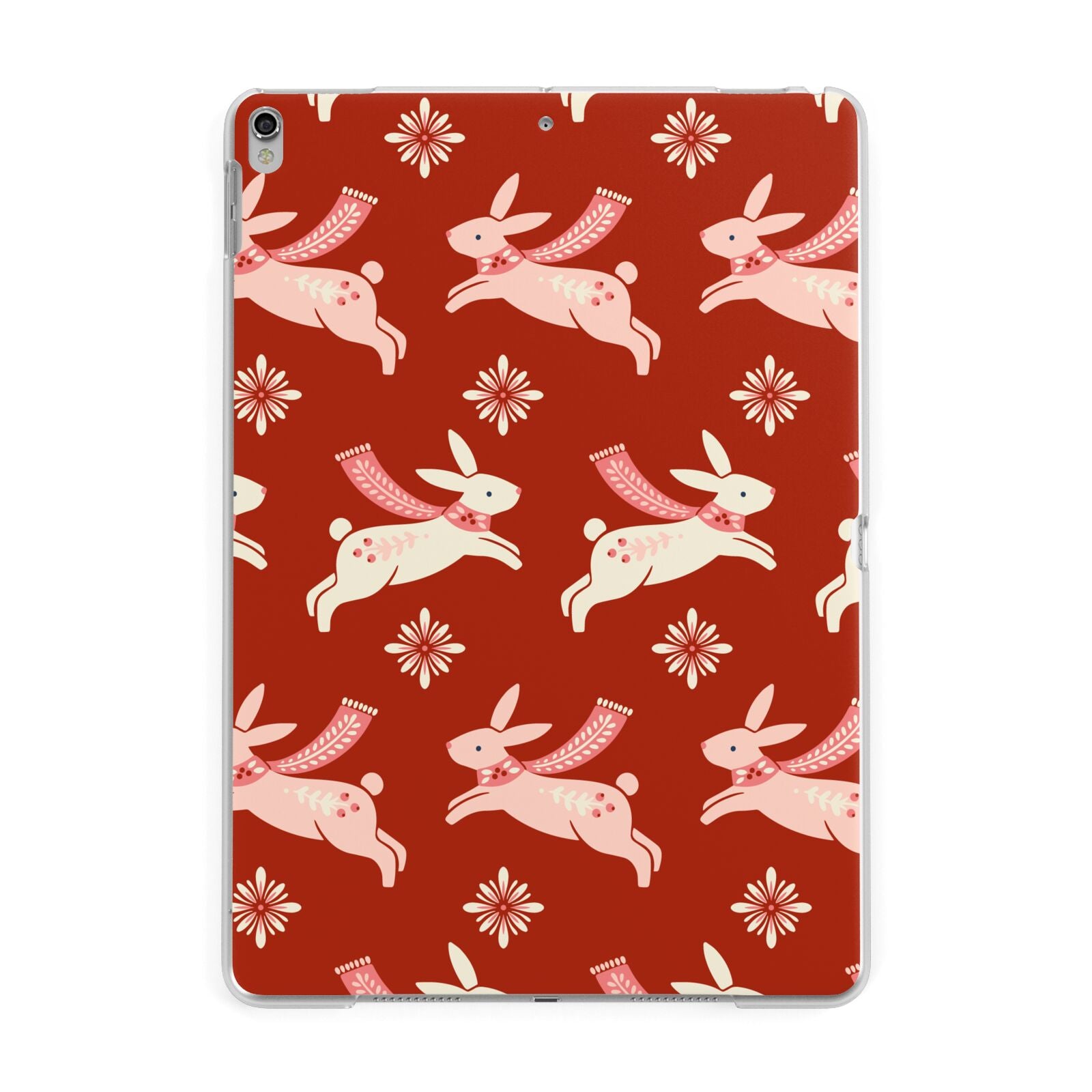 Christmas Rabbit Apple iPad Silver Case