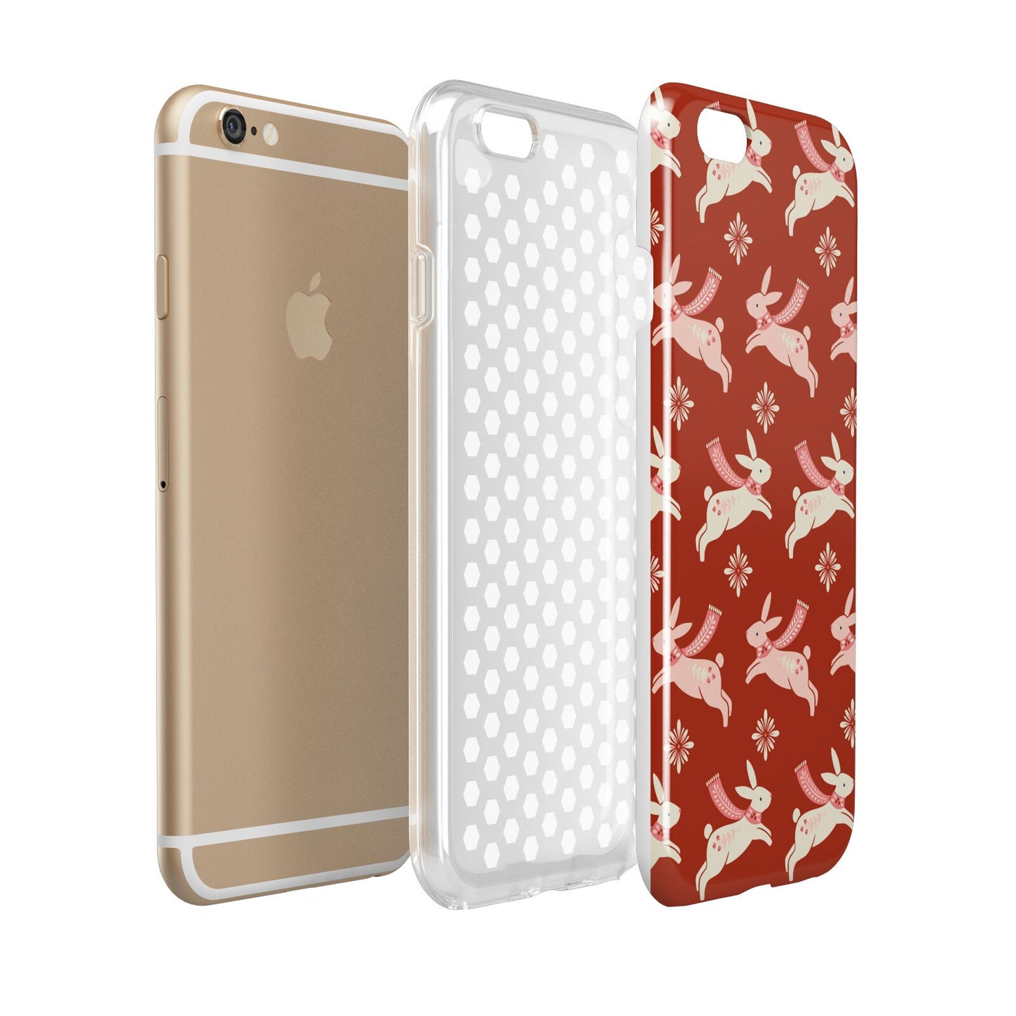 Christmas Rabbit Apple iPhone 6 3D Tough Case Expanded view