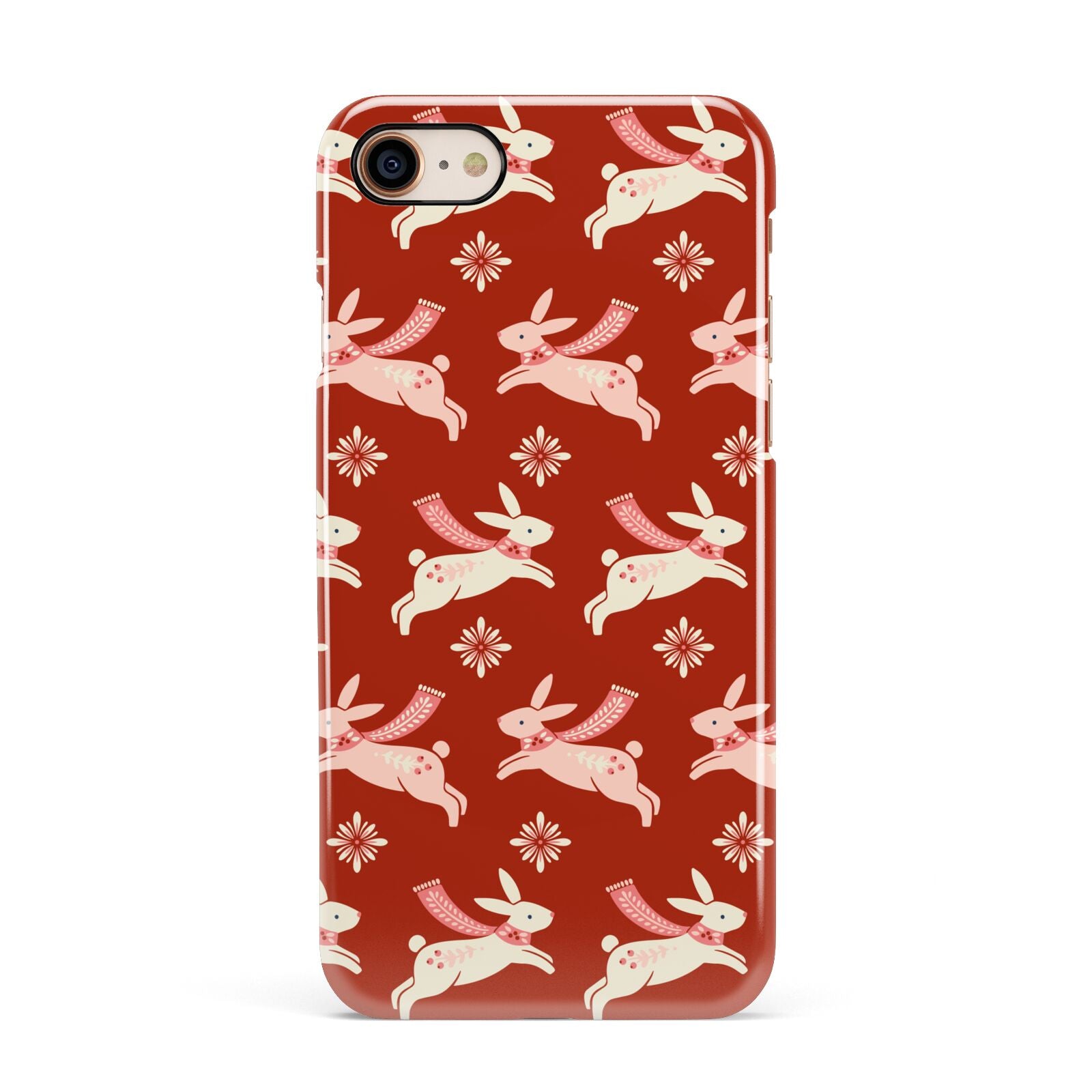 Christmas Rabbit Apple iPhone 7 8 3D Snap Case