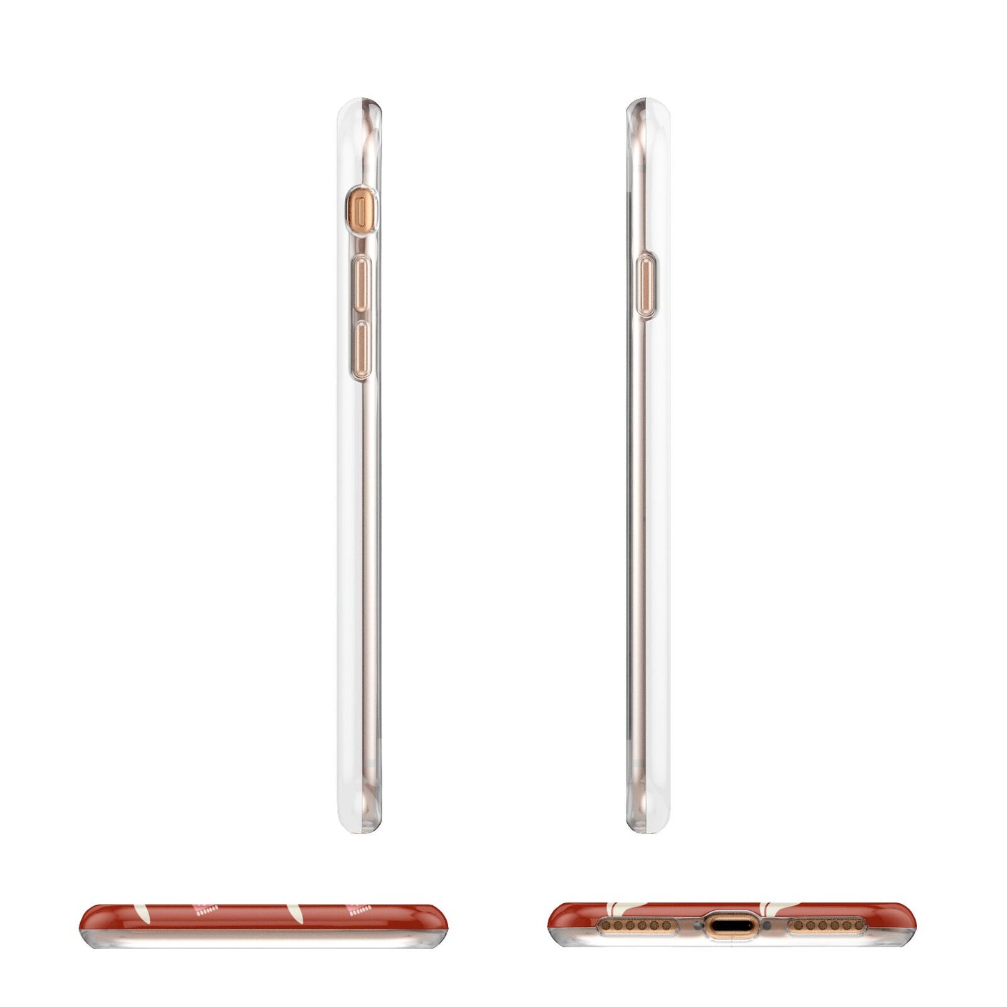 Christmas Rabbit Apple iPhone 7 8 3D Wrap Tough Case Alternative Image Angles