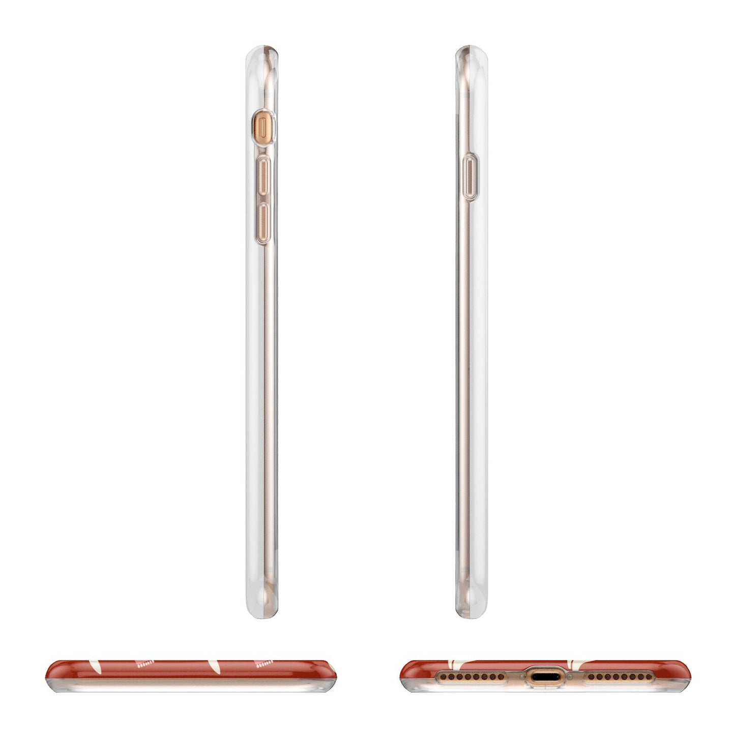 Christmas Rabbit Apple iPhone 7 8 Plus 3D Wrap Tough Case Alternative Image Angles