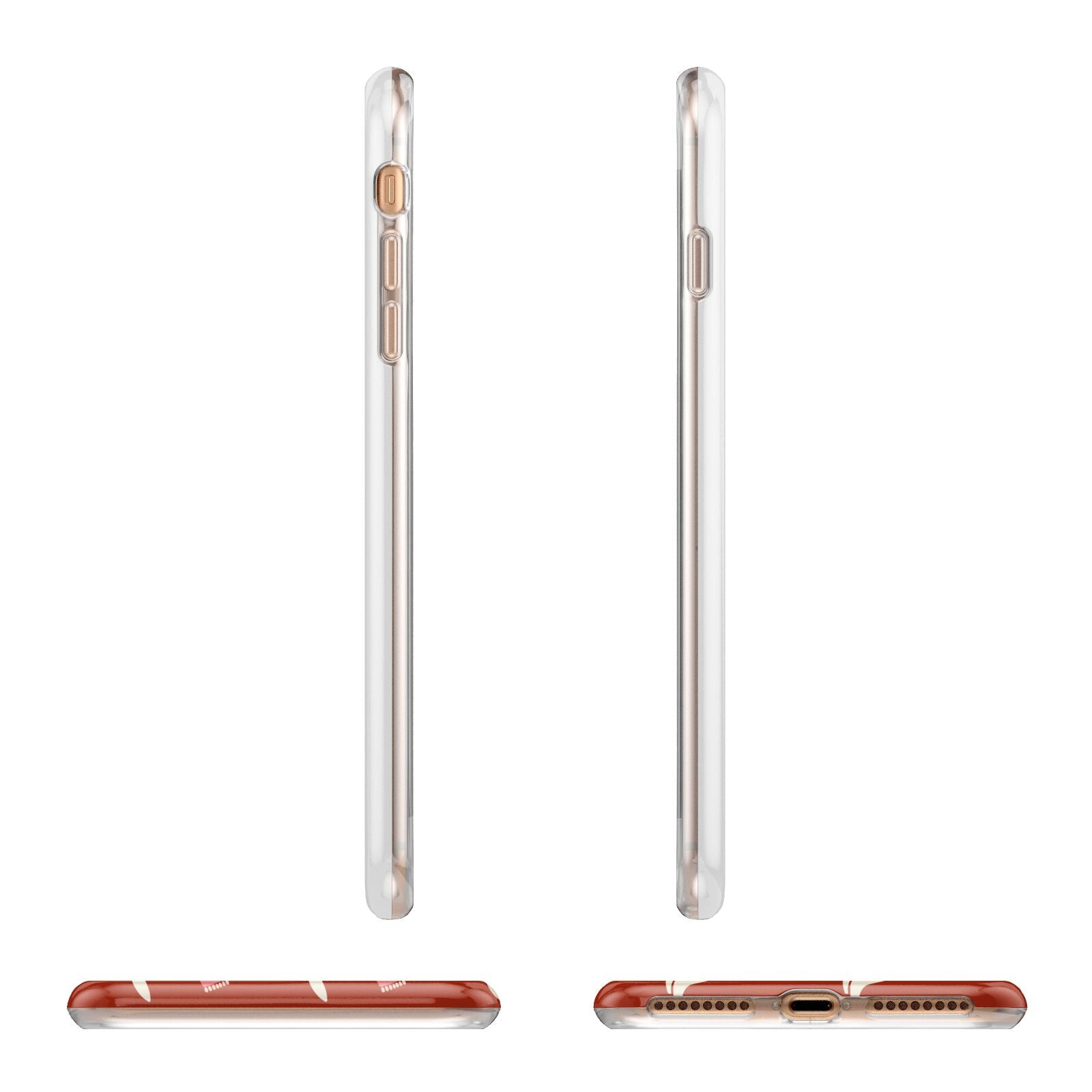 Christmas Rabbit Apple iPhone 7 8 Plus 3D Wrap Tough Case Alternative Image Angles