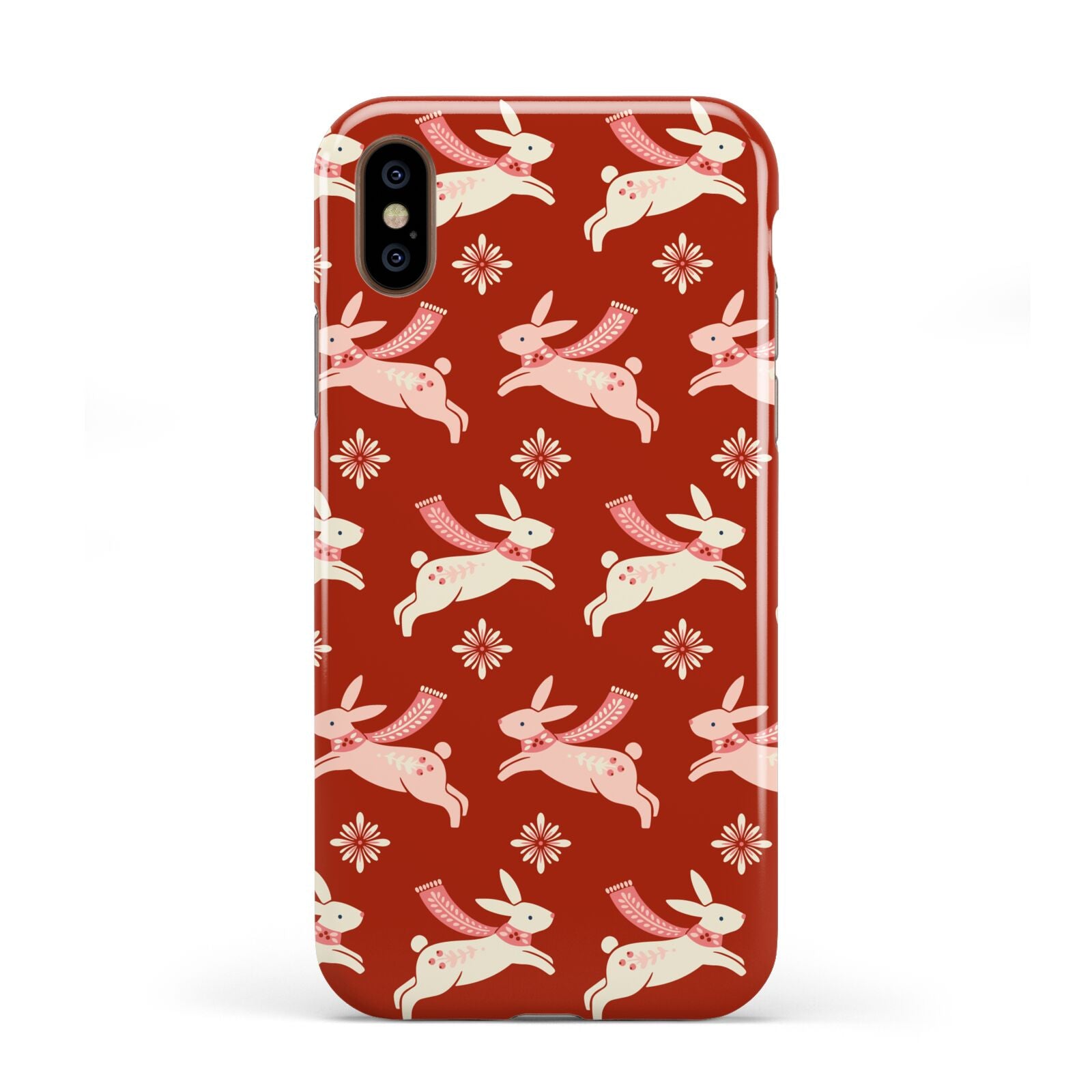 Christmas Rabbit Apple iPhone XS 3D Tough