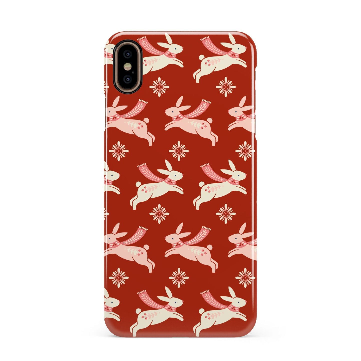 Christmas Rabbit Apple iPhone Xs Max 3D Snap Case