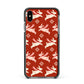 Christmas Rabbit Apple iPhone Xs Max Impact Case Black Edge on Black Phone