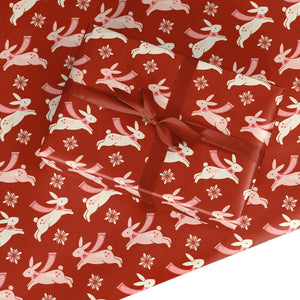Christmas Rabbit Wrapping Paper