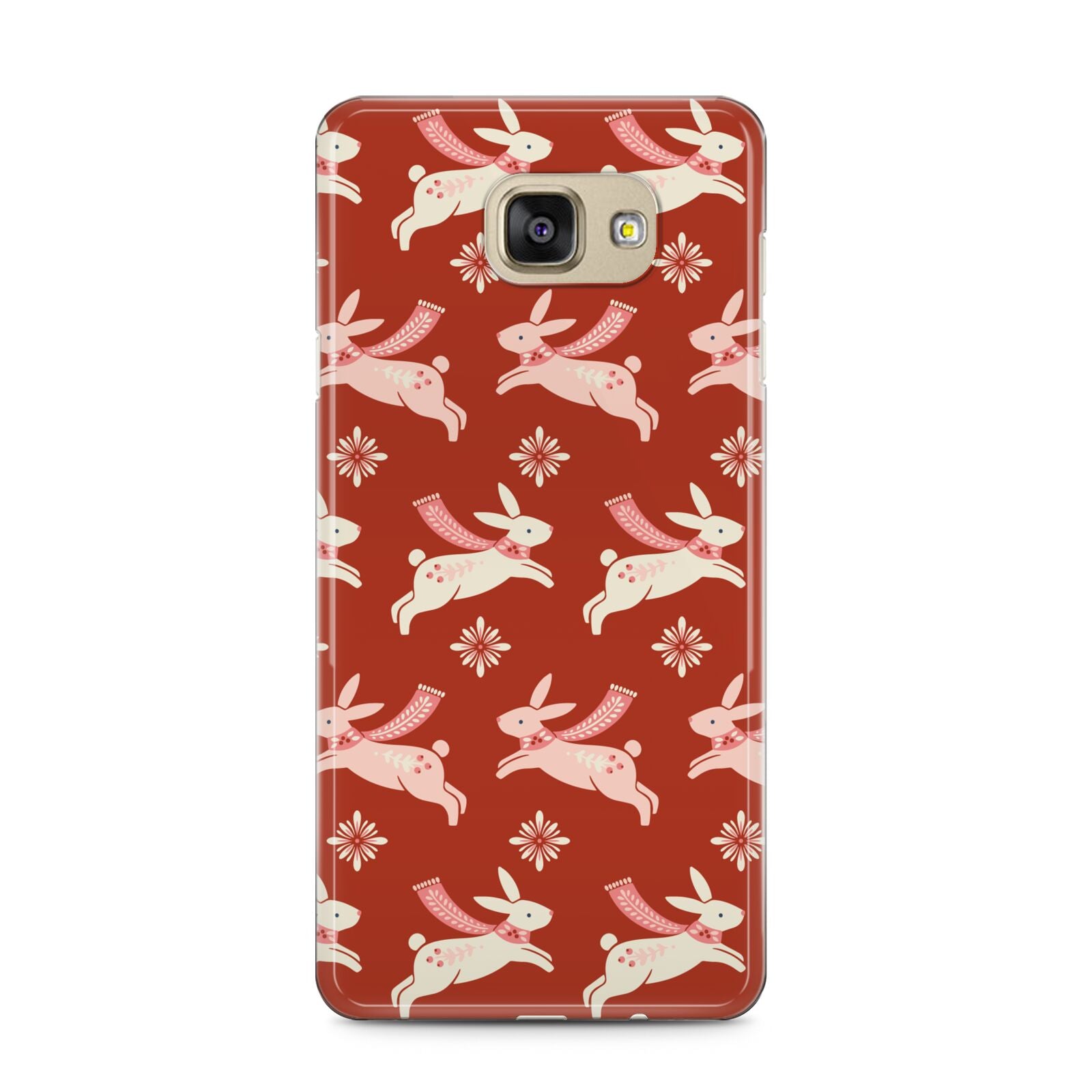 Christmas Rabbit Samsung Galaxy A5 2016 Case on gold phone
