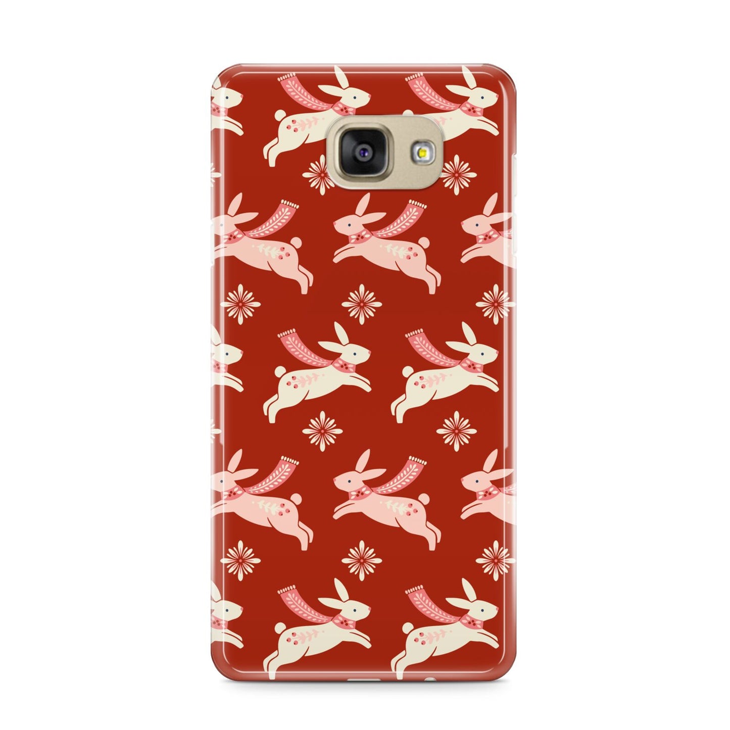 Christmas Rabbit Samsung Galaxy A9 2016 Case on gold phone