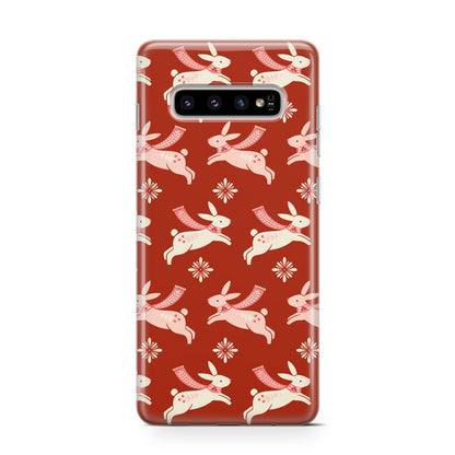 Christmas Rabbit Samsung Galaxy S10 Case