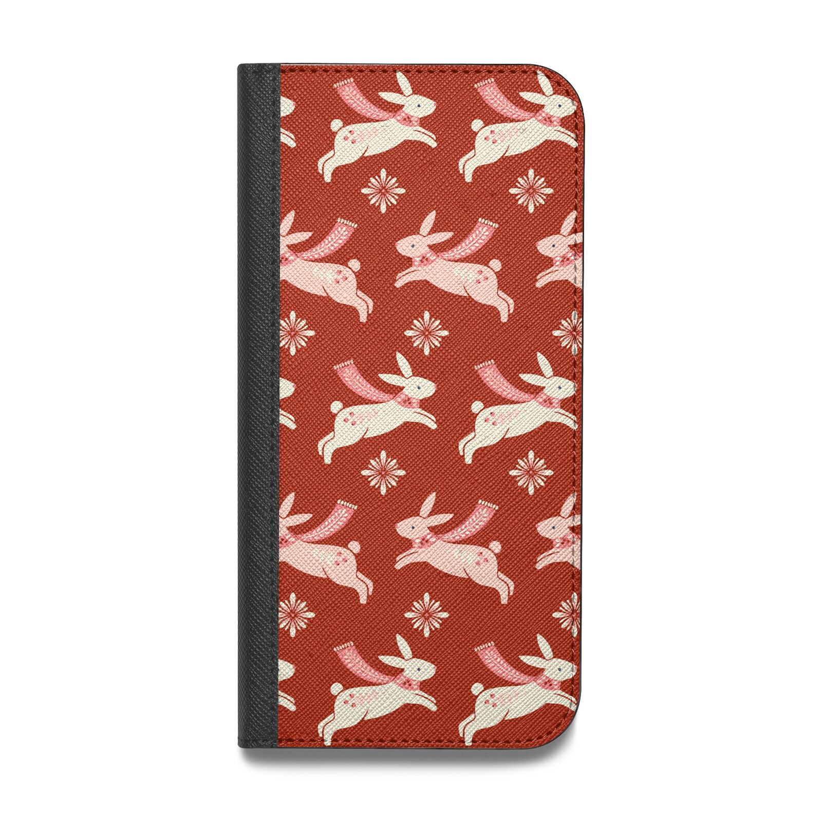 Christmas Rabbit Vegan Leather Flip Samsung Case