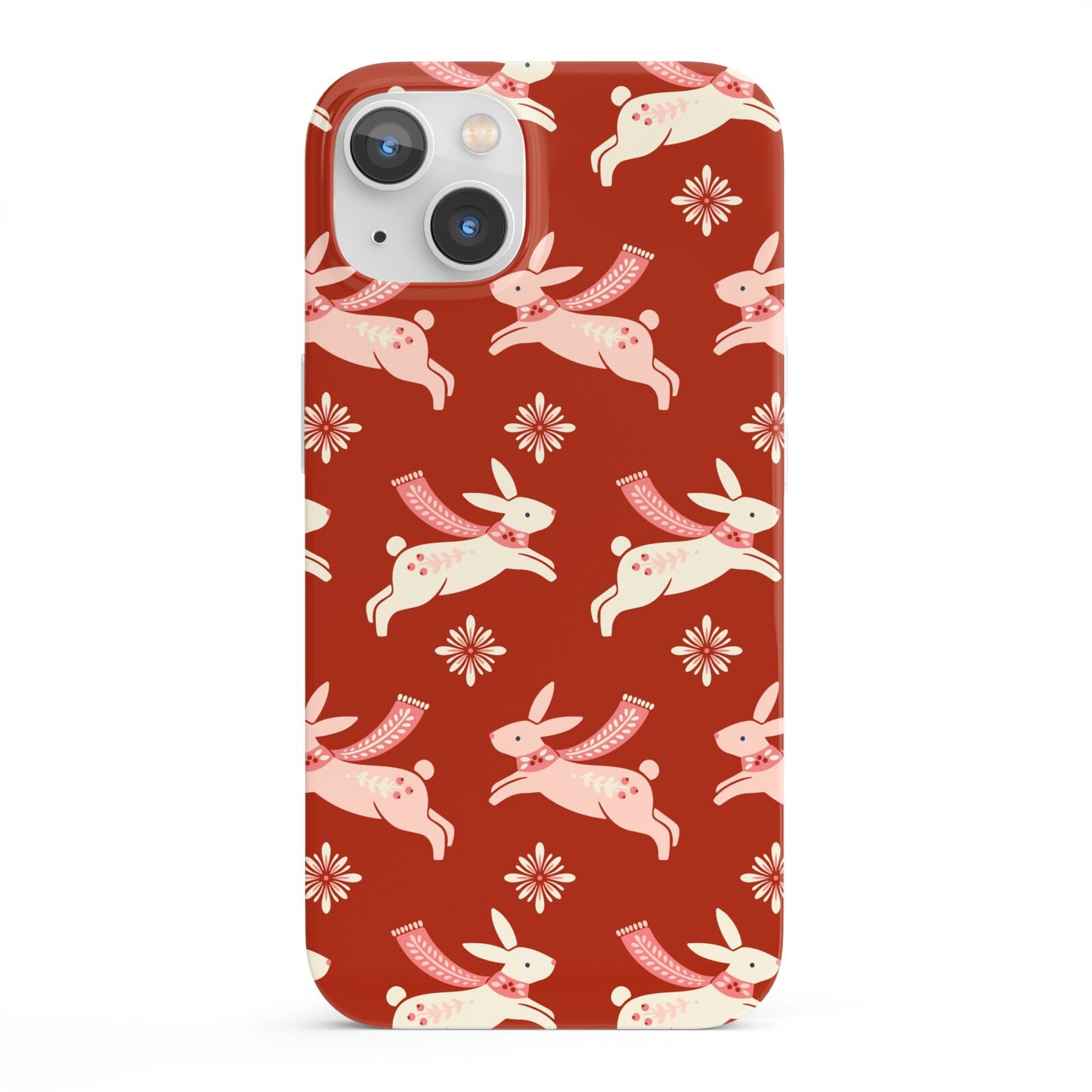 Christmas Rabbit iPhone 13 Full Wrap 3D Snap Case