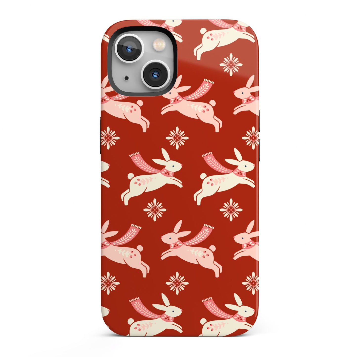 Christmas Rabbit iPhone 13 Full Wrap 3D Tough Case