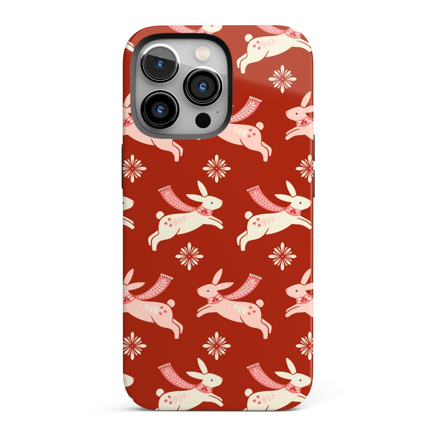 Christmas Rabbit iPhone 13 Pro Full Wrap 3D Tough Case