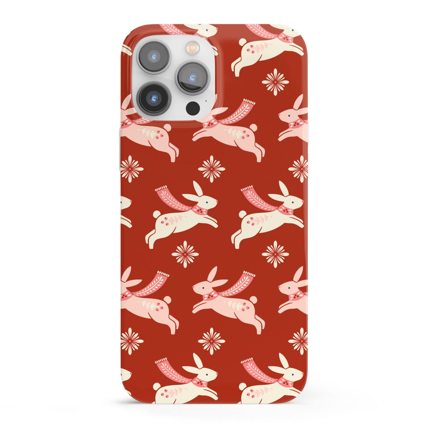 Christmas Rabbit iPhone 13 Pro Max Full Wrap 3D Snap Case