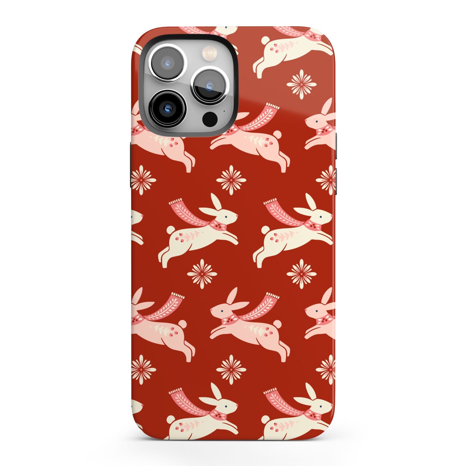 Christmas Rabbit iPhone 13 Pro Max Full Wrap 3D Tough Case
