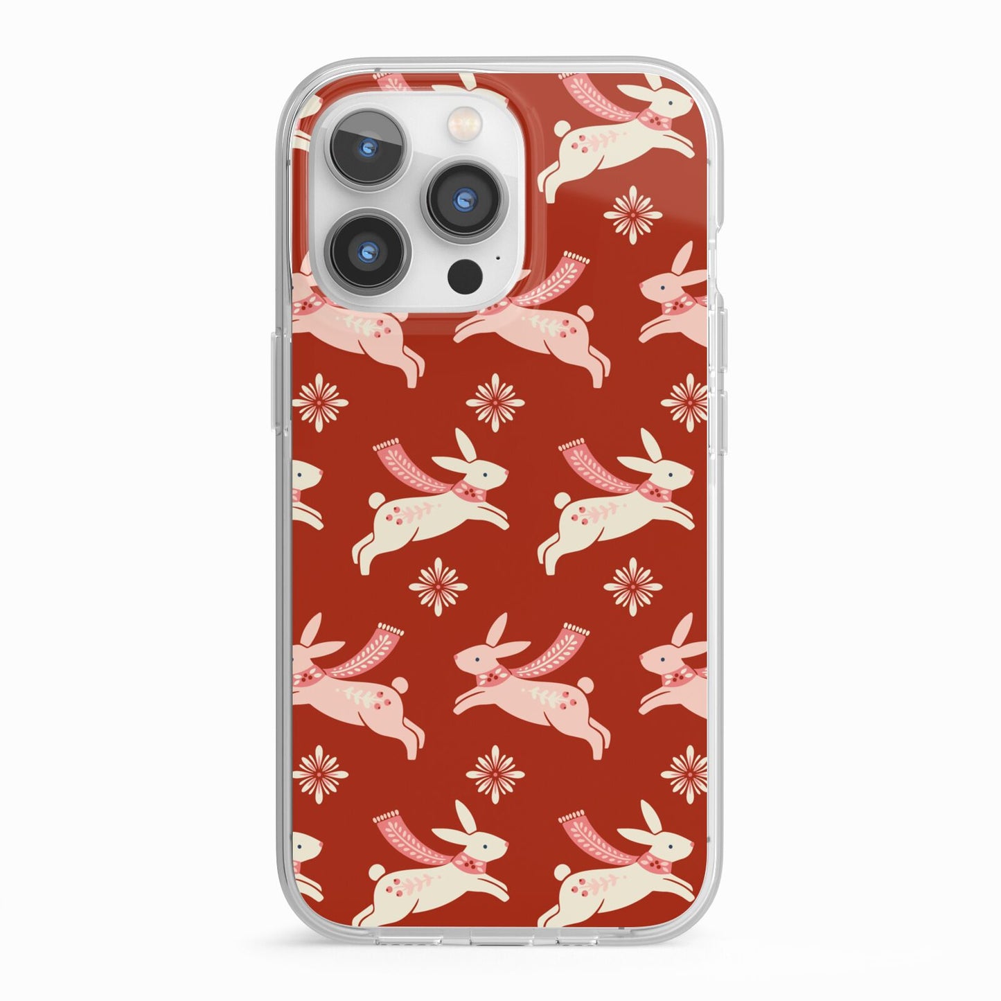 Christmas Rabbit iPhone 13 Pro TPU Impact Case with White Edges