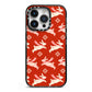 Christmas Rabbit iPhone 14 Pro Black Impact Case on Silver phone