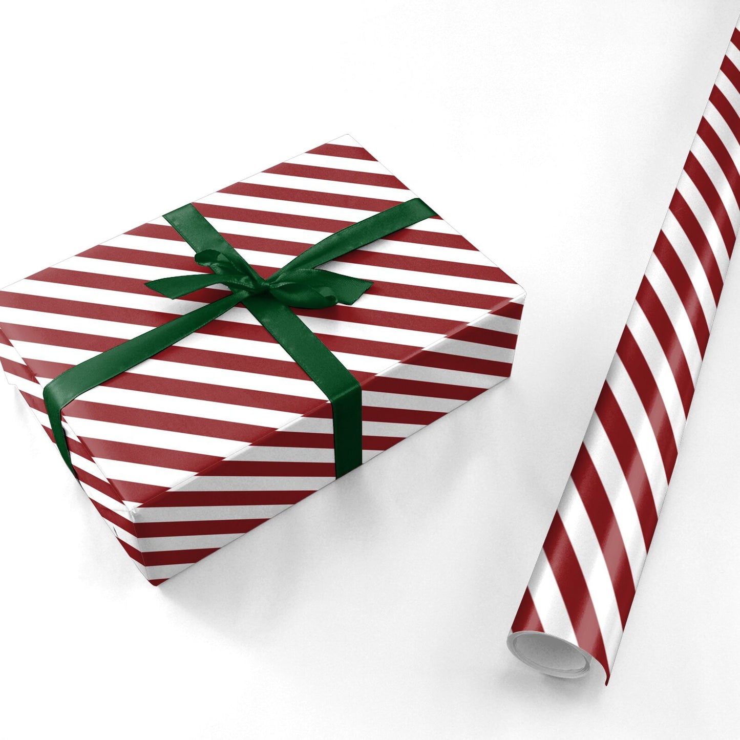 Christmas Red Candy Stripe Personalised Wrapping Paper