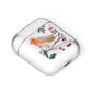 Christmas Robin Floral AirPods Case Laid Flat