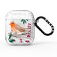 Christmas Robin Floral AirPods Glitter Case